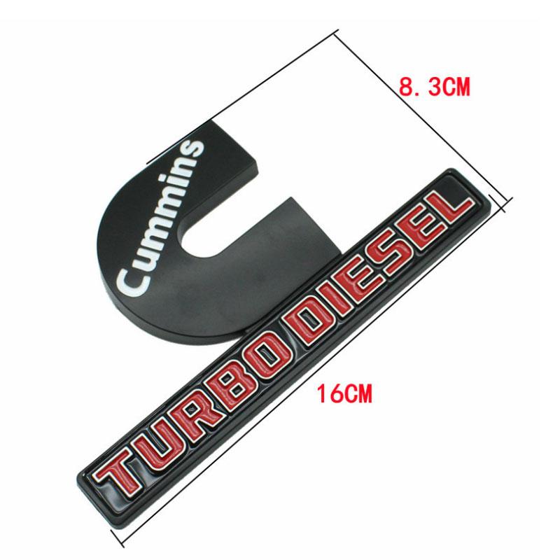 Adesivi per auto per CUMMINS TUBRO DIESEL Stemma Pickup RAM 1500 2500 Accessori modificati logo portiera laterale decalcomanie decorative