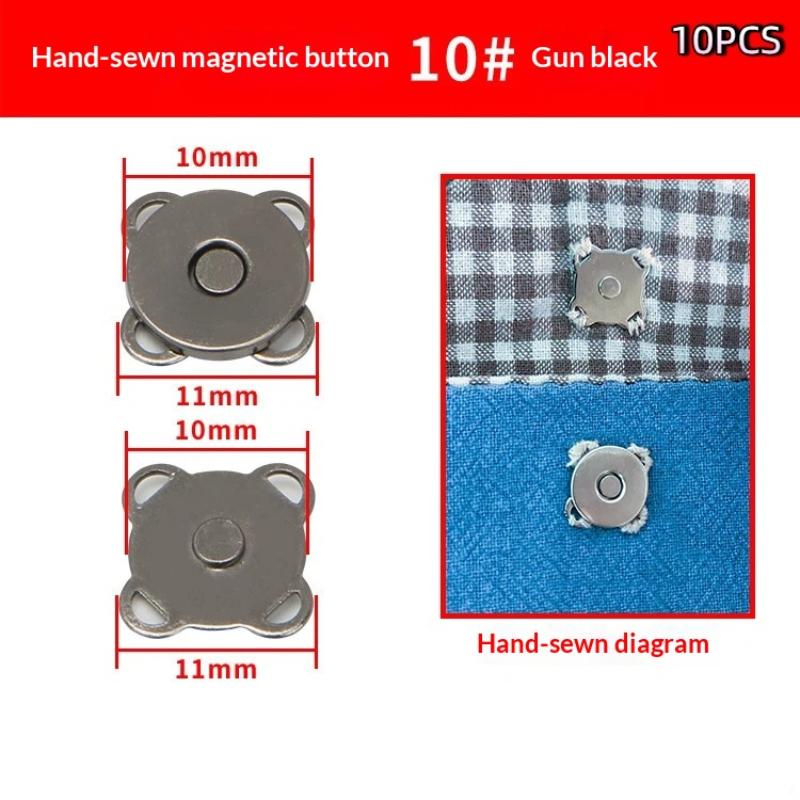 10 Sets Mini Adsorption Buckle Bags Magnetic Snap Button Fasteners Clasps Buttons Handbag Purse Wallet Craft Bag Parts
