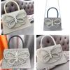 Stylish Cross-border Wedding Party Dress Bag With Rhinestone Butterfly Bow