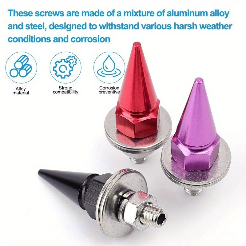 4PCS M6 Threaded Tips Screw Car Modified Fasteners Fender Washer Bumper Engine Screws License Plate Aluminium Alloy Bolts