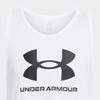 Under Armour Pánské tílko s kapucí bez rukávů UA Sportstyle s potiskem loga Bílé 1382883-100