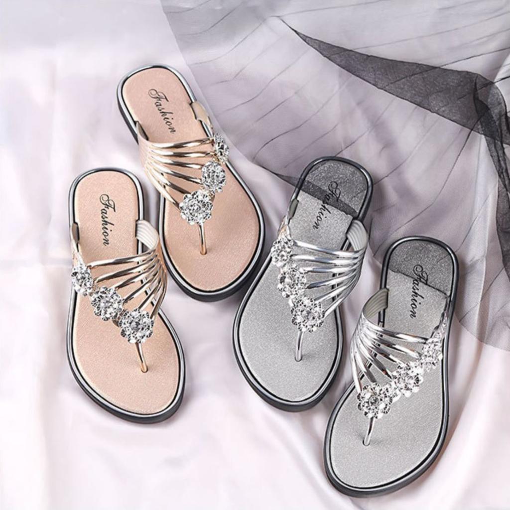 Women's Flip Flops Summer Sandals Flat Bottomed Lightweight  Casual Wear Clip on Sandals Women's Shoes