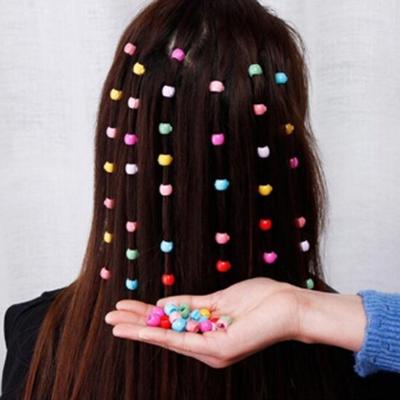 100PCS Portable Women Girls Cute Candy Colors Beads Headwear Universal Mini Hair Claw Clips