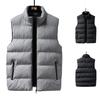 Autumn and Winter Thickened Sleeveless Tank Top Standing Collar Warm Cotton Coat Vest Coat for Men