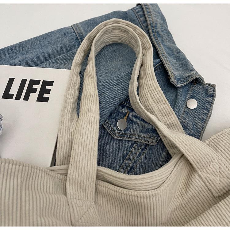 Japanese Style Large-Capacity Canvas Crossbody Bag - Casual Tote & Commuter Shoulder Handbag