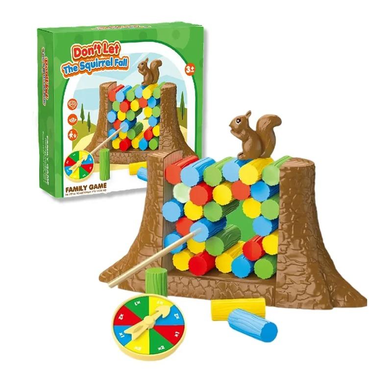 Squirrel Stacking Game Toy for Kids Parents Interactive Fun Balance Tower Building Challenge Board Game for Family Parties