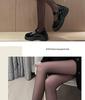 Black Velvet Silk Sheer Pantyhose - Winter Bare Leg Effect, Fake Transparent Bottoming Socks