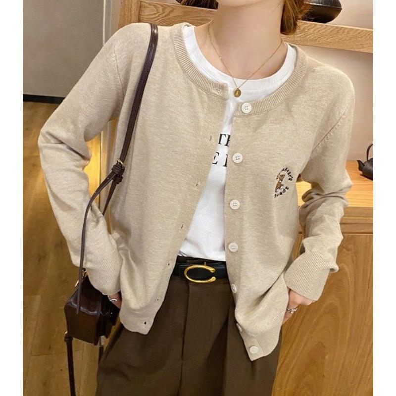 

Женский свитер с длинным рукавом для верхней одежды Женский вязаный кардиган Весенне-осенняя вязаная тонкая куртка XL