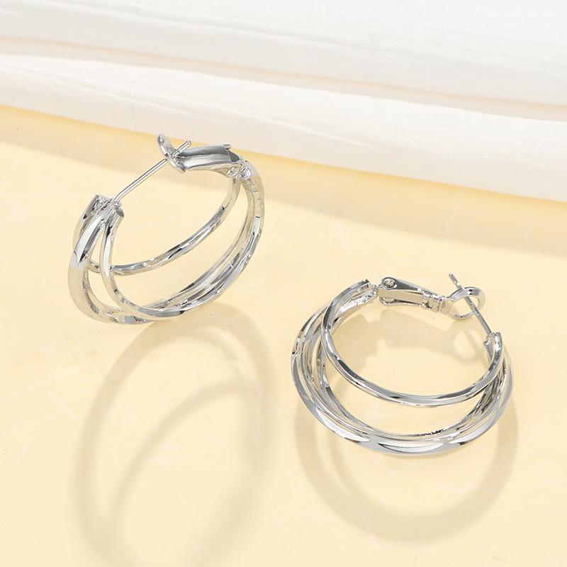 Huazi Style Zircon Stud Earrings for Women - Gold-Plated, Non-Fading Luxury Jewelry