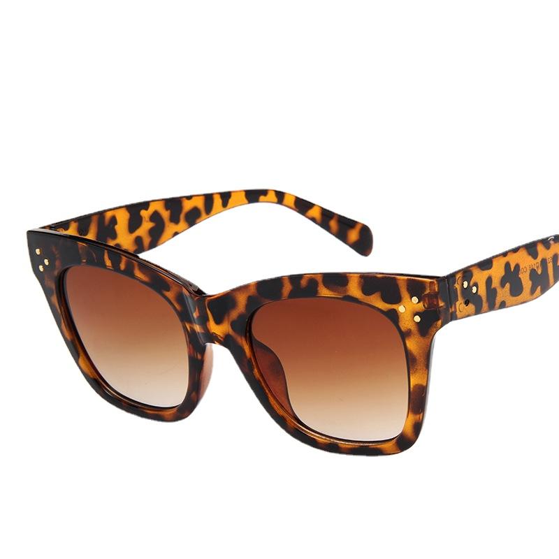 

New Women Large Frame Cat Eyes Sunglasses Fashion Women S Brand Sun Glasses Vintage Men Uv Protective Goggles Uv400 Eyewear As shown in the figu