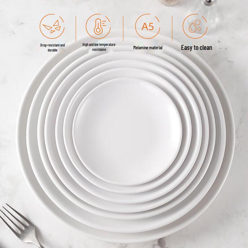 Huihuang A5 Melamin Flacher Runder Speiseteller