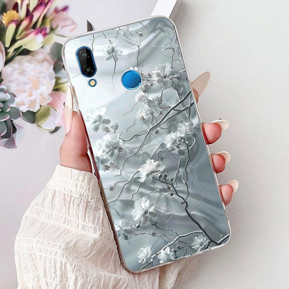 Case For Huawei P20 Lite Cover ANE-LX1 ANE-LX2 ANE-LX3 New Fashion Butterfly Soft Silicon Cover For Huawei P20Lite Nova 3e Funda