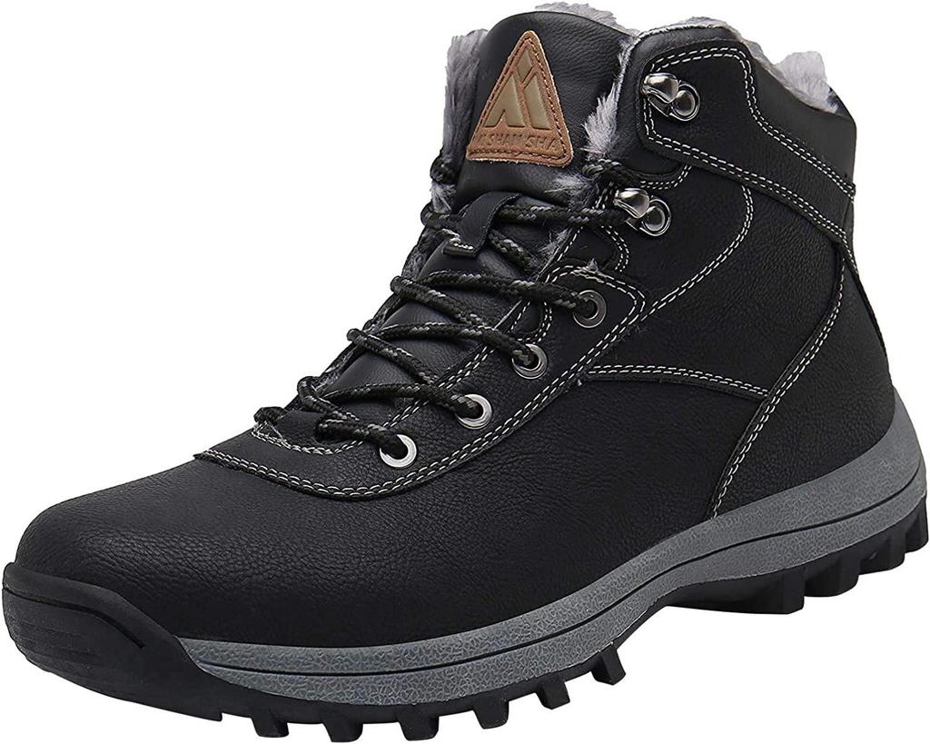 Mishansha Winter Snow Perfect for and Size Black 014 High-Cut Fleece-Lined Boots, Waterproof, Non-Slip, Unisex, Fishing, Hiking, Camping, 27.0 cm, -
