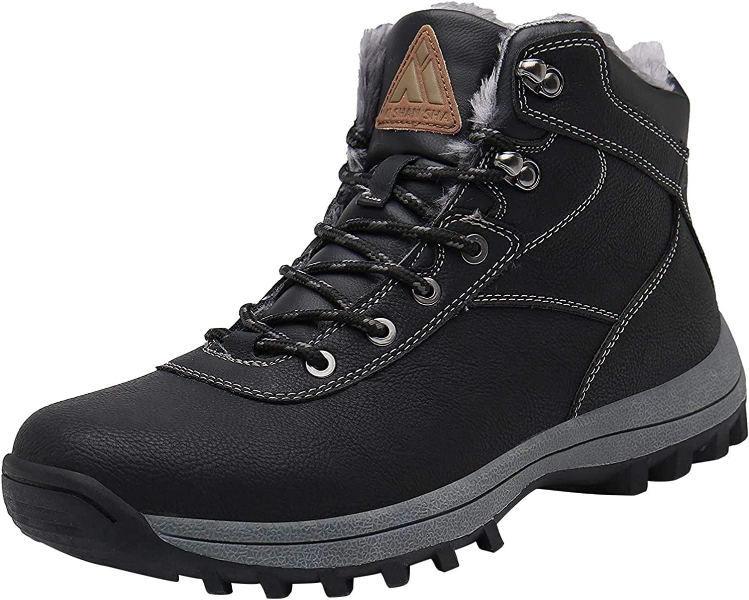 

Mishansha Зимние Снежные Идеально для и Размер Черный 014 Ботинки с высоким голенищем на флисовой подкладке, Водонепроницаемые, Нескользящие, Унисекс, Рыбалка, Пеший туризм, Кемпинг, 27.0 см, -