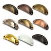 10Pcs Retro Metal Kitchen Drawer Cabinet Door Handle And Furniture Knobs Handware Cupboard Antique Brass Shell Pull Handles