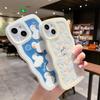 Cartoon Suitable for Iphone13promax Mobile Phone Case Apple 15 Transparent Cute Big Wave Protective Case