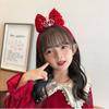Sequin Children Headband Bowknot Red Bow Hairband Sweet New Year Headwear  Baby