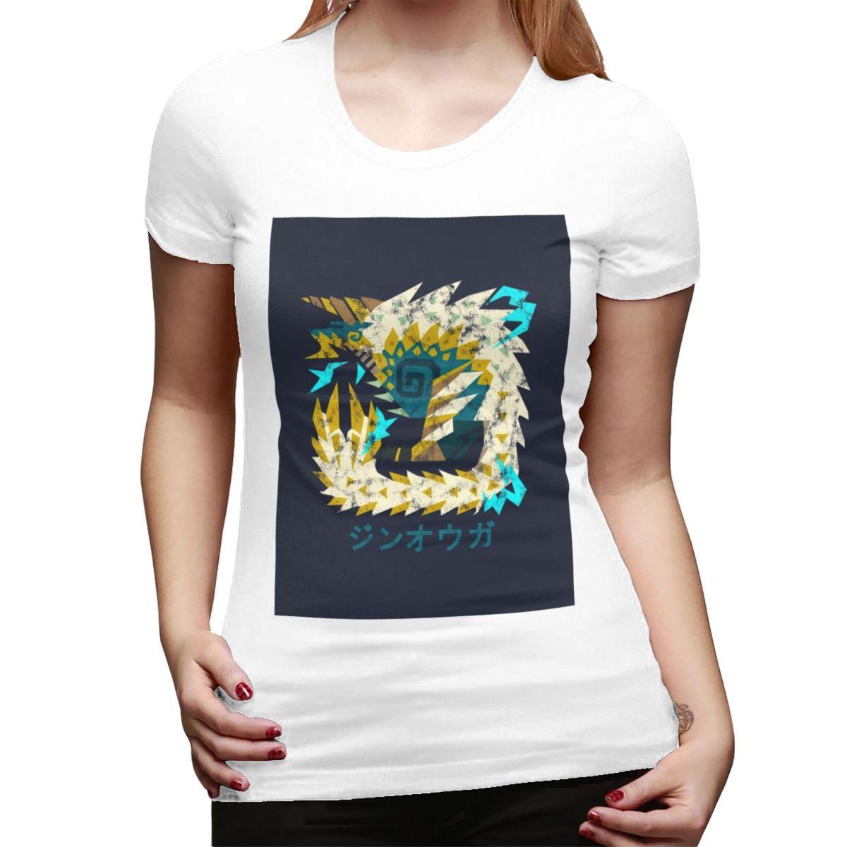 

Monster Hunter World Iceborne Zinogre Kanji Icon TShirt for Women ONeck Streetwear T Shirts Womens Tees Short Clothes Tops S