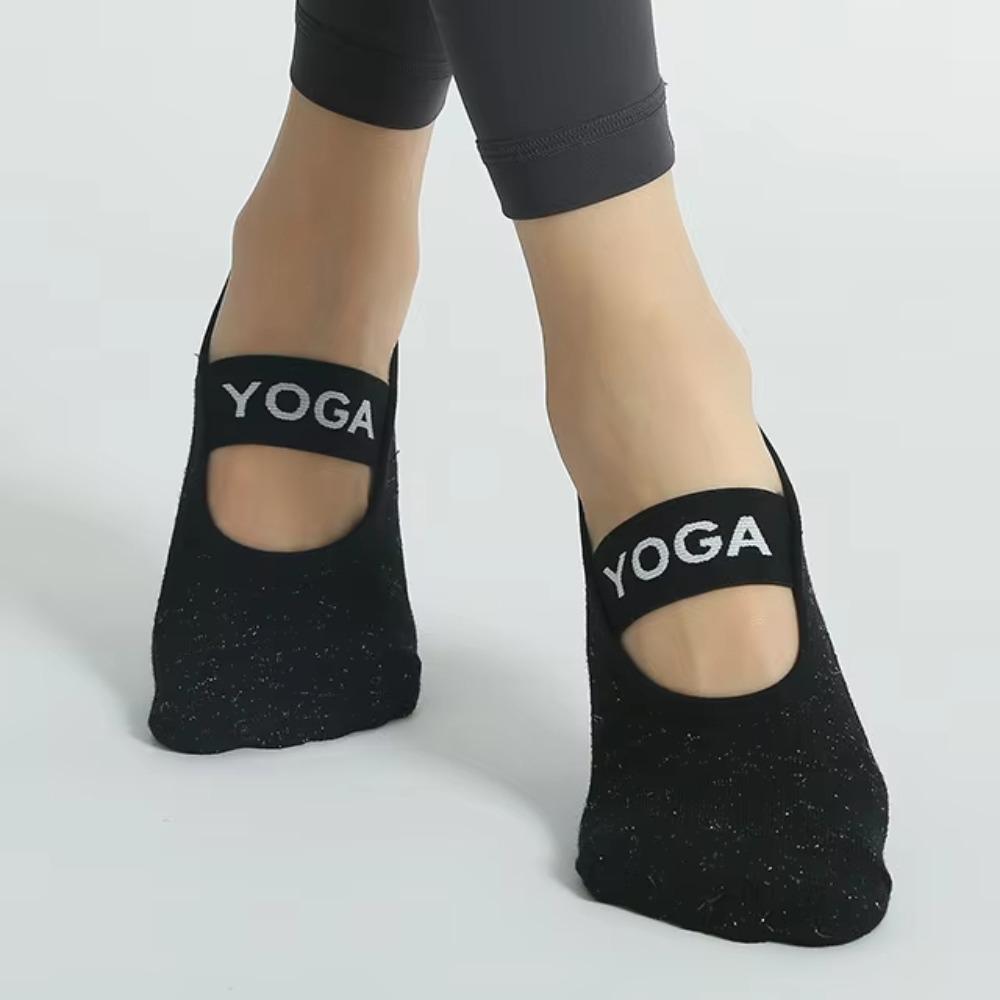 

Anti-slip Yoga Socks Bandage Dance Stockings Durable Pilates Socks For Women Black