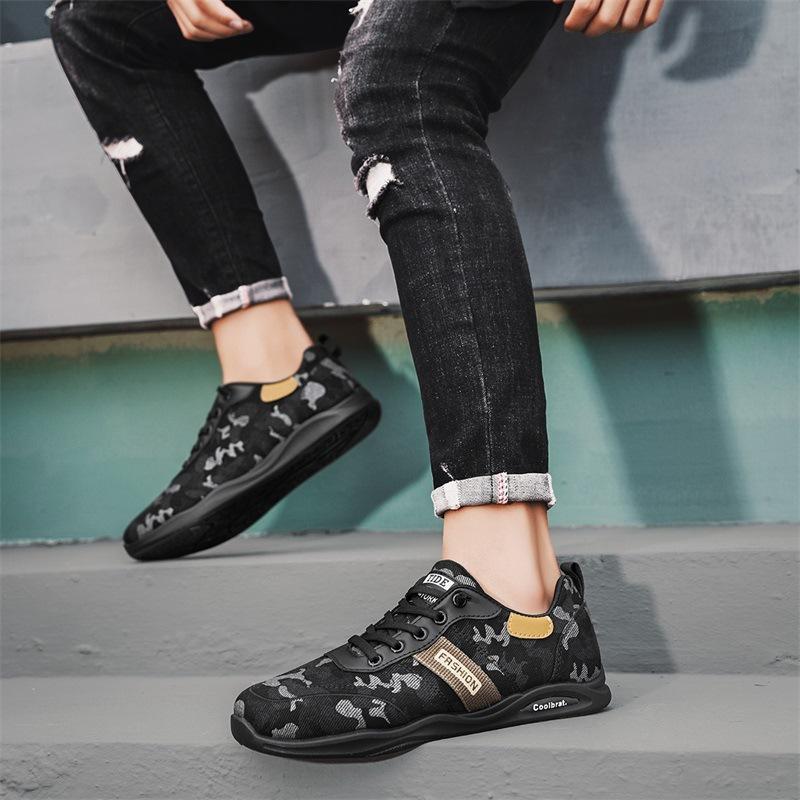 2025 new summer breathable ice silk men's shoes camouflage personality trend student soft sole casual sports men's shoes
