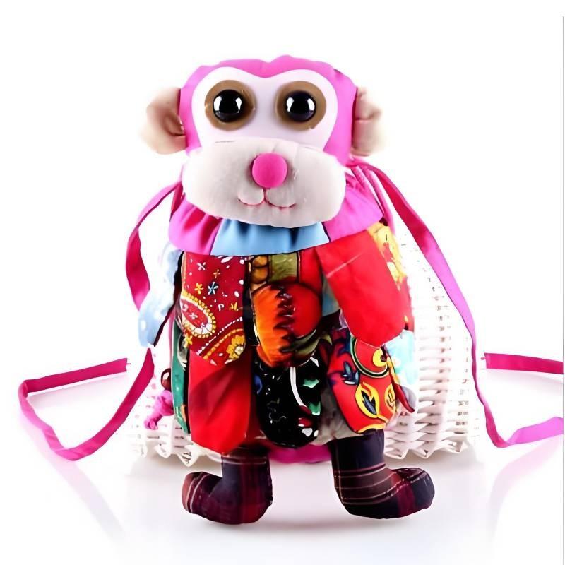 

Stunning Colorful Monkey Feather Bucket Bag For Women With Animal Print And Artistic Style рожевий червоний колір