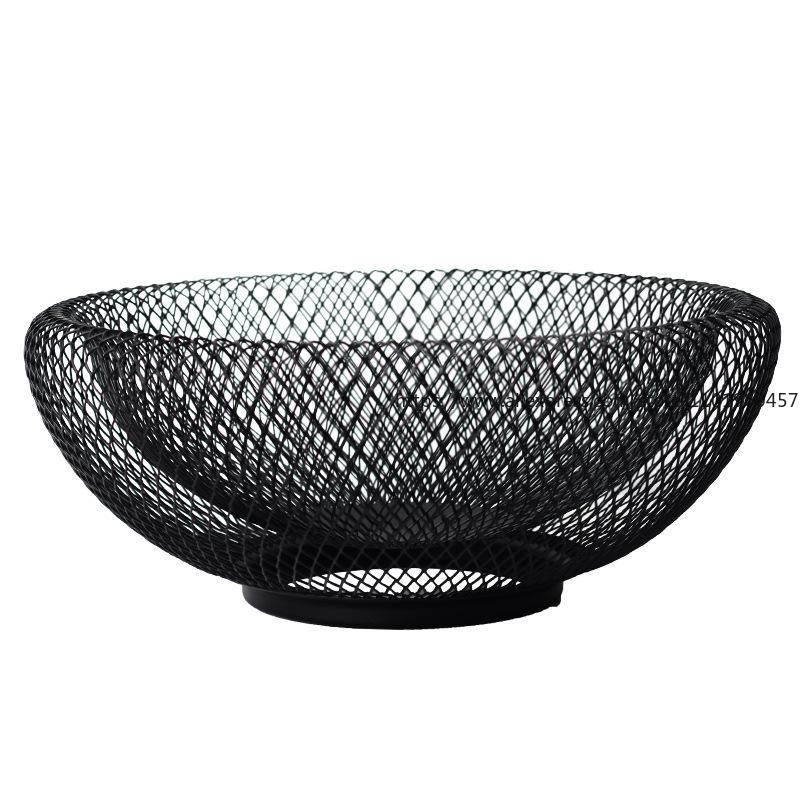 Nordic Creative Ironwork Wire Mesh Fruit Basket Double-Layer Modern Snack And Candy Storage Fruit Basket