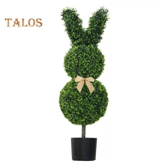 

1/2 шт., пасхальный кролик, искусственные растения, колышек со светодиодной лентой, открытый сад, патио, двор, газон, бант, кролик, искусственная зелень, шип, украшение 70cm 1pc