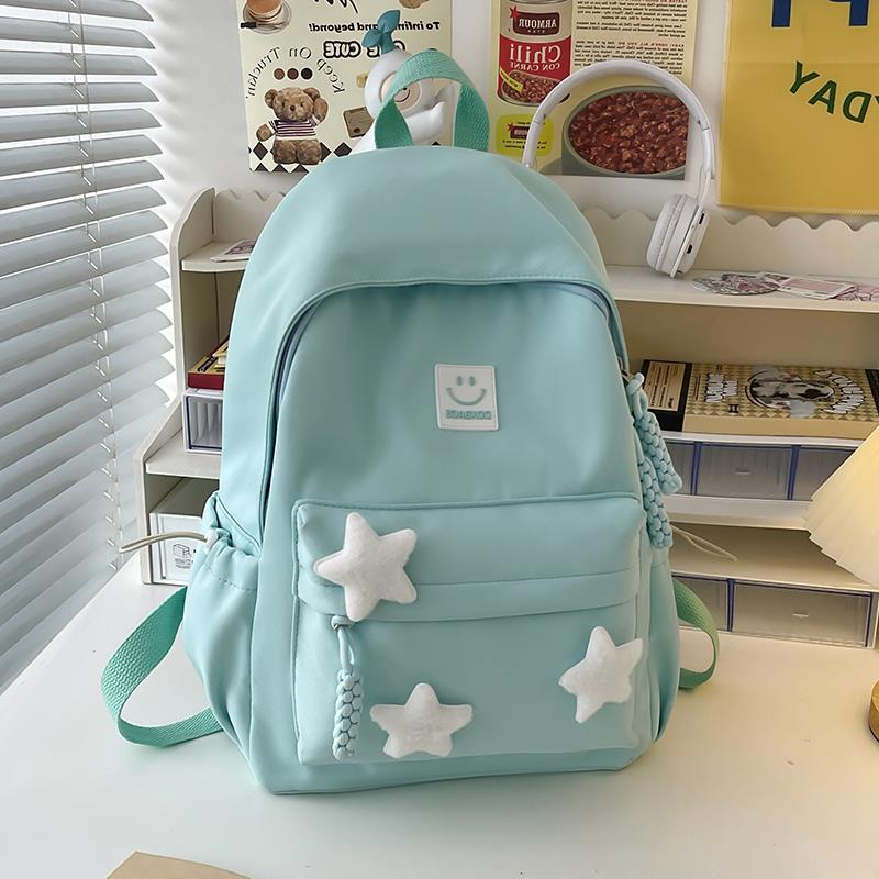 Schoolbag schoolbag for girls Junior high school students Small fresh Japanese simple large capacity versatile backpack Girl star travel backpack