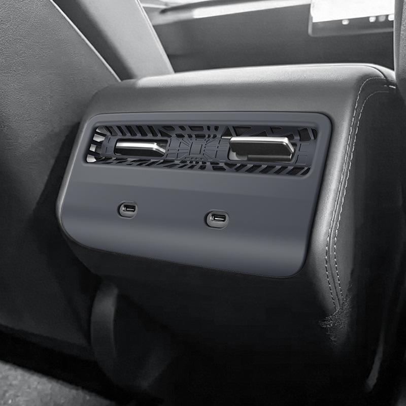 Rear Air Vent Cover For Tesla Model Y Standard 2025 Accessories Armrest Box Back Conditioner Outlet Filter Grille Protector