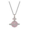 Halskette MAYFAIR Mayfair große Kugel Saturn dreidimensionale große Kugel Diamant Design Damen Rhodiumfarbe / Hell 630203EE-02W190