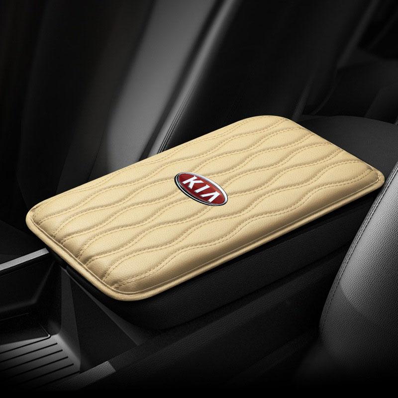 1Pcs Leather Auto Armrest Pads Protective Waterproof Hand Cushion For Kia Ceed Sorento Sportage Niro Optima Picanto Rio Morning Forte K8