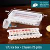ZISIZ Large Ice Cube Tray with Lid and Storage Box