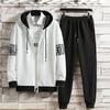 Traje deportivo informal para hombre, chaqueta y pantalón, dos piezas.
