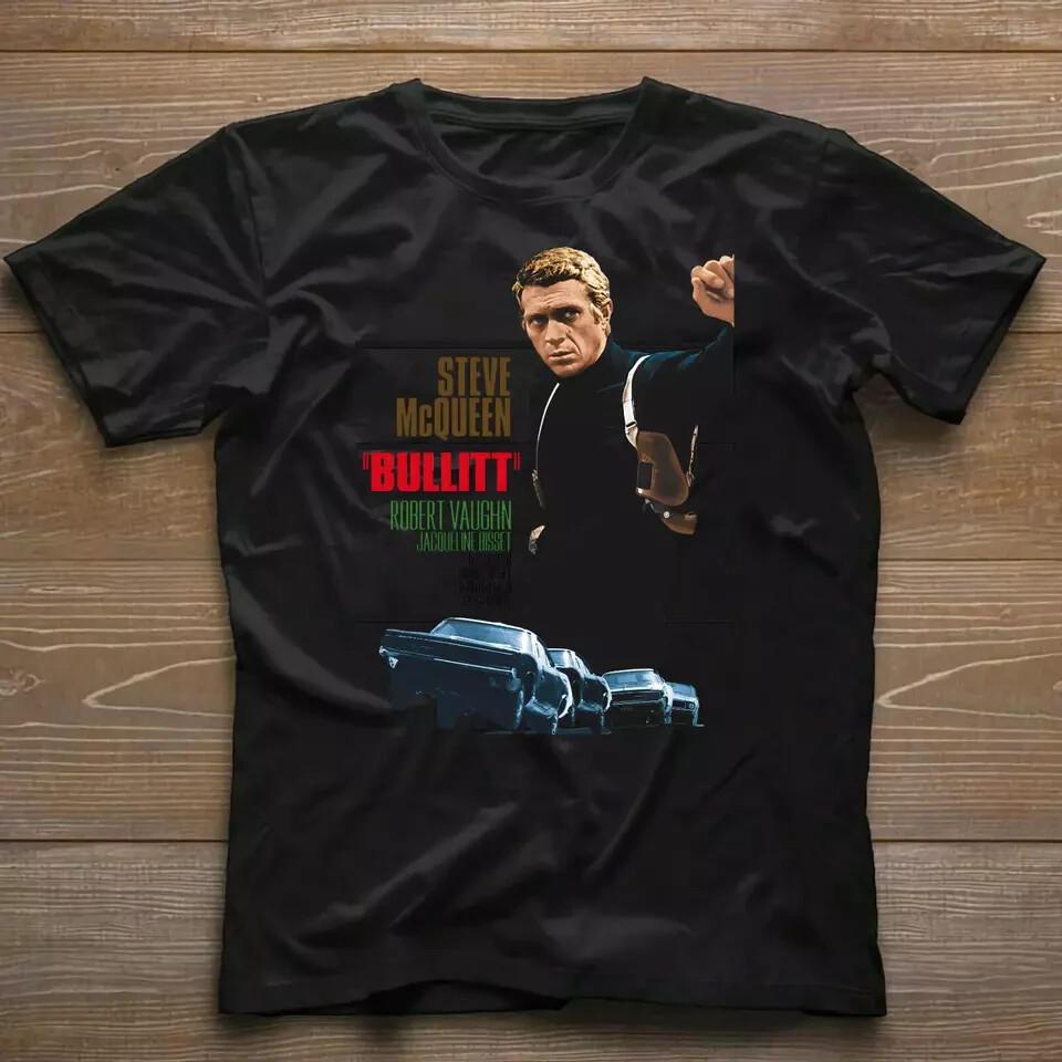 Bullitt Steve Mcqueen Poster TShirt Classic 60S Action Movie Retro S4XL Unisex T-Shirt S