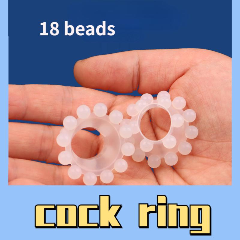 18 Beads Penis Ring Cock Ring Sex Toys for Men Rings Delay Ejaculation Foreskin Fix Chastity Cage Cockring Sex Shop