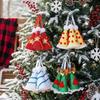 Handmade Cone‑Shaped Christmas Pendant Sequin Christmas Hat Ornament  Home Party Supplies