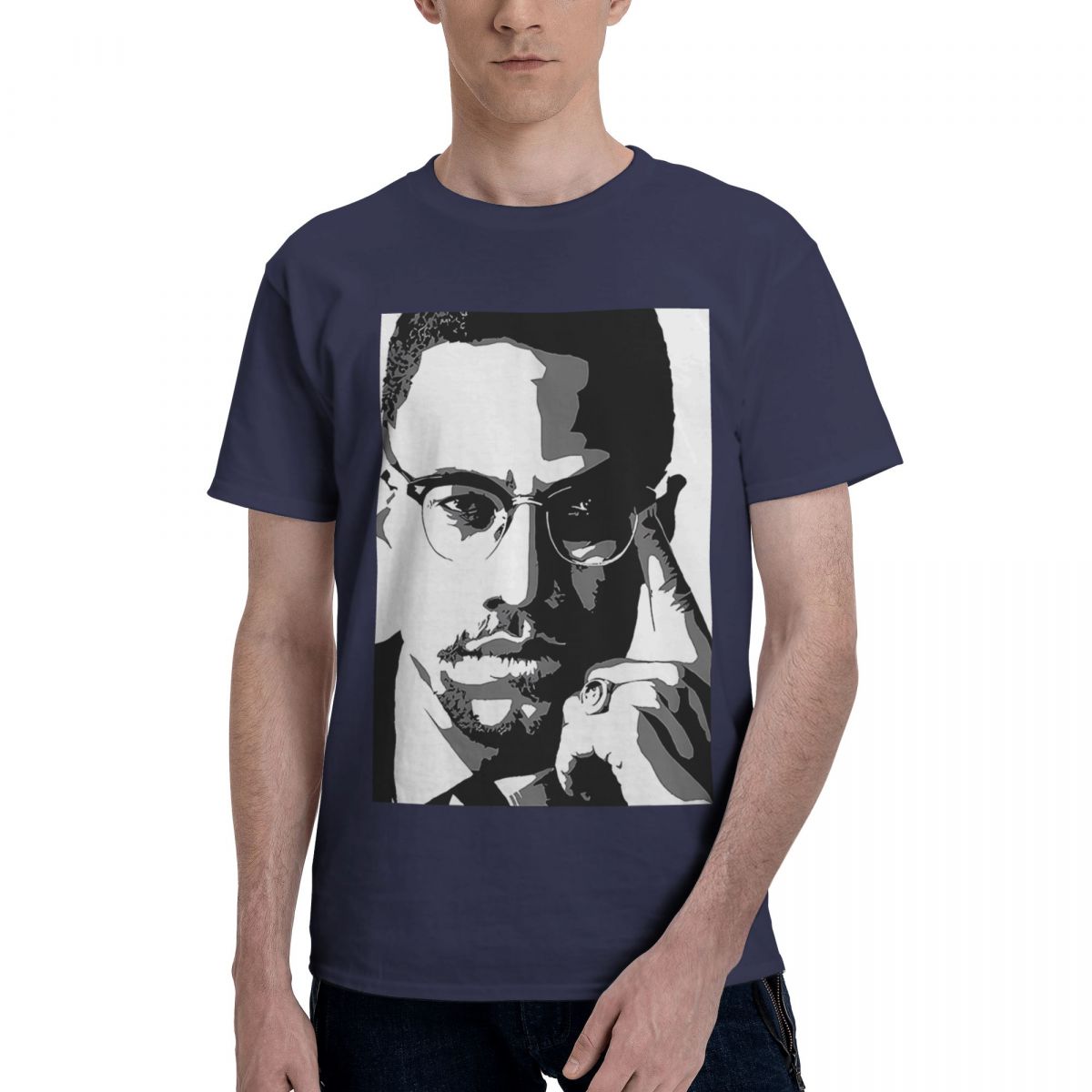 

Malcolm X 100 Cotton Casual Breathable Confortable TShirt Designer Clothes Men Mens Wear 4XL