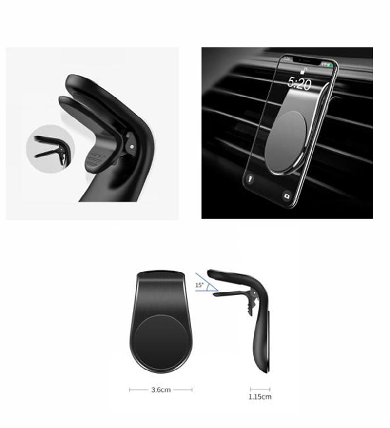 Mini-magnetischer Autotelefonhalter aus Metall für die Lüftungsöffnung, Ständer, GPS-Telefonhalter für alle Telefone