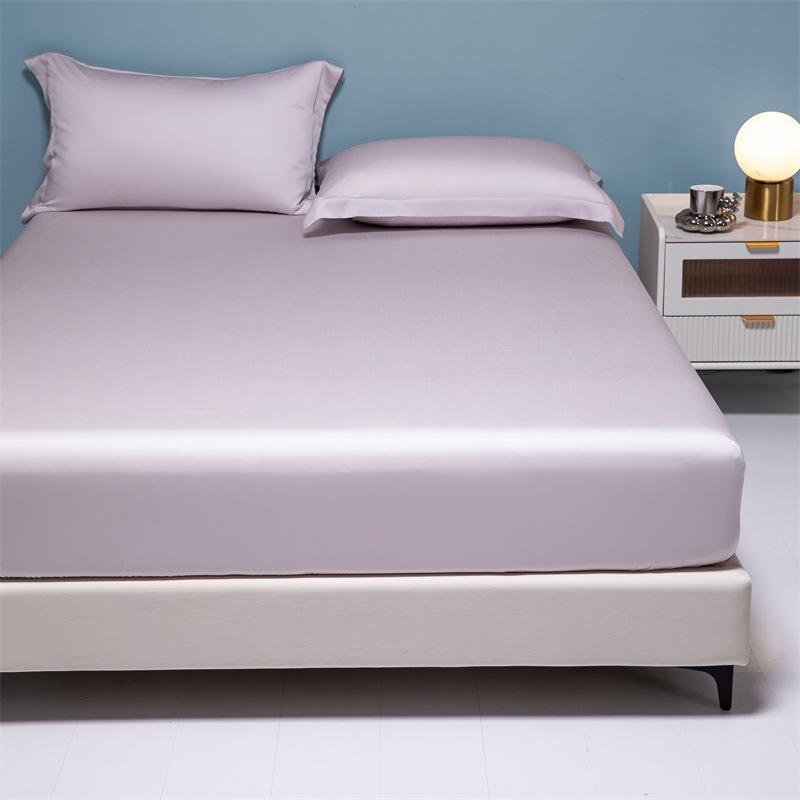 Four Seasons Tencel Fitted Sheet: Breathable, Cooling Nude Mattress Protector for Single/Double Beds.