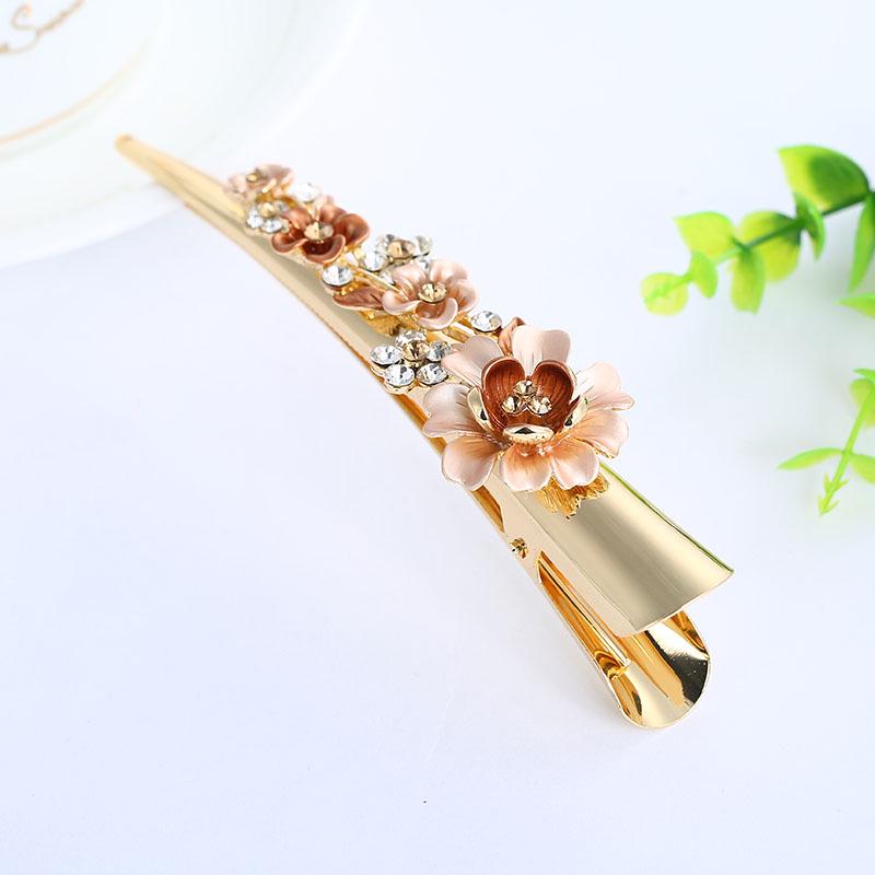 New Gorgeous Shiny Crystal Zircon Hairpin Sweet Lady Hairpin Duck Beak Hairpin High Quality Flower Tree Branch Hairpin