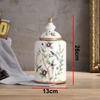 Vintage European Flower and Bird Ceramic Storage Jar Vase Decoration Porcelain Art Crafts Tea Coffee Beans Candy Storage Jar New