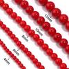 30-80pcs 4-12mm Red Natural Stone Beads Imitation Achate Stone Beads Round Loose Beads For Jewelry Making DIY Bracelet Necklace
