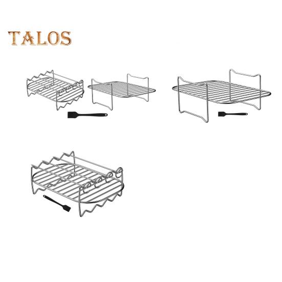 Air Fryer Rack Stainless Steel Dehydrator Grill Enhanced Airflow Design Air Fryer Rack Food-Grade Versatile Cooking Companion for Chicken Wings