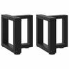 VidaXL T-shaped Coffee Table Legs, 2 Pieces, Black, 30 X 25 X (30-31) Cm, Steel 4013000