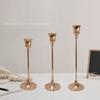 Elegant Vintage Brass Candle Holder Set Romantic Dinner Wedding Decor Home Table Centerpiece