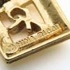 Used NINA RICCI Necklace NR logo metal 5.0g gold Square