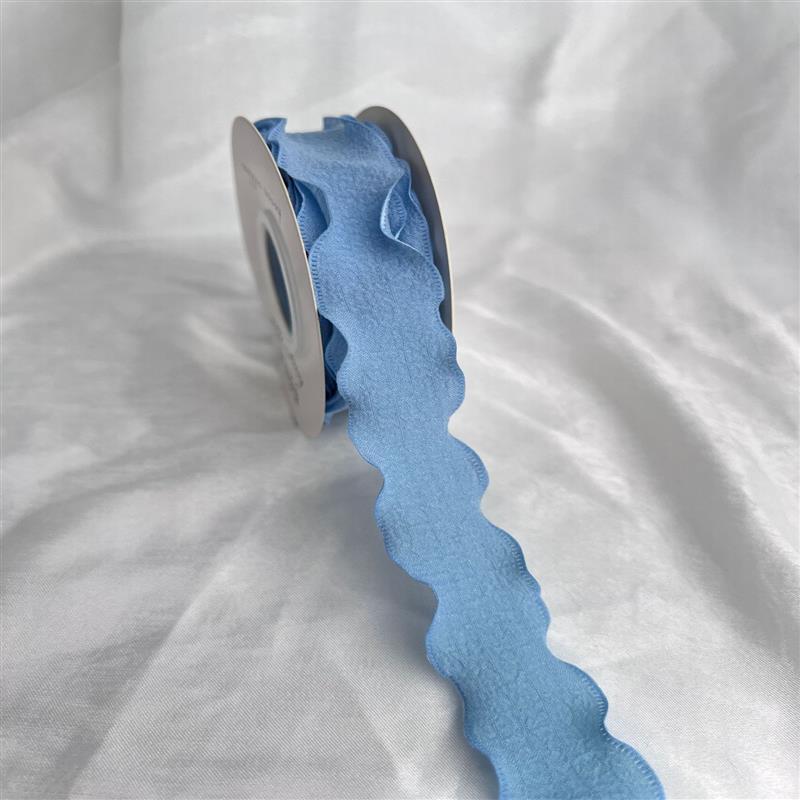 10 Yards Fishtail Yarn Ribbons Gift Wrapping Bouquets 2.5Cm Chiffon Ribbon Wave Edge Pleated Diy Decor