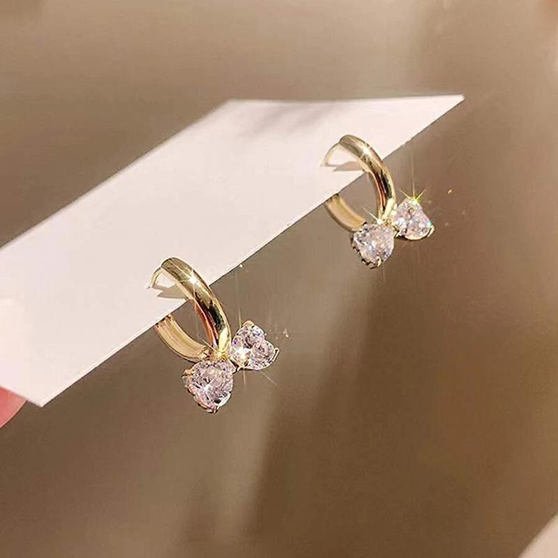 Fashion Copper Alloy Zircon Jewellery Drop Earrings For Women Wedding Party Gifts
