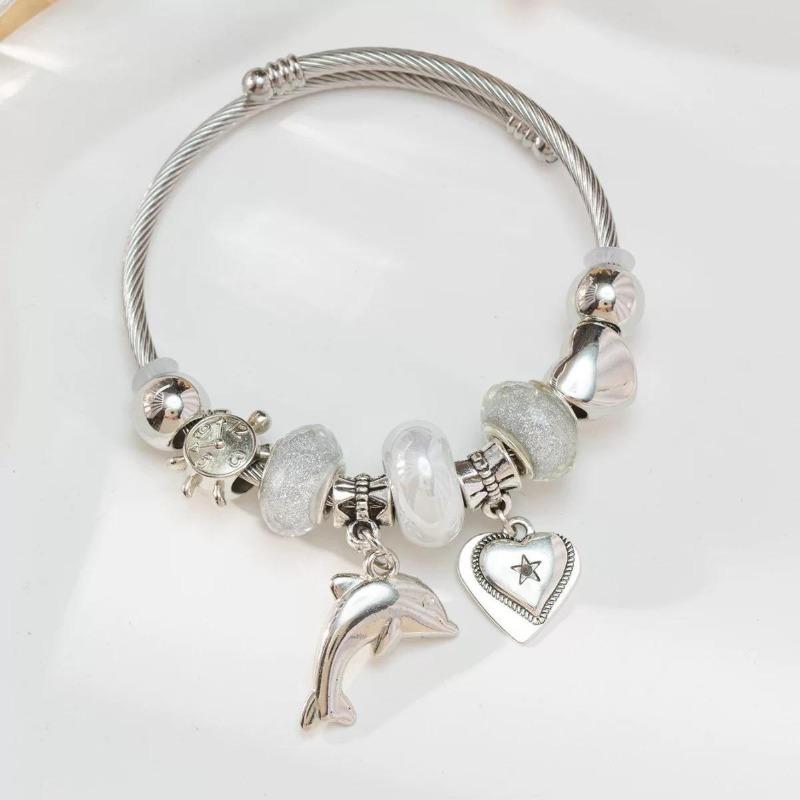 Panjia Bracelet Stylishdiy Beaded Bracelet Copper Alloy Multi-element Rhinestone Fashiontrendy Women's Bracelet