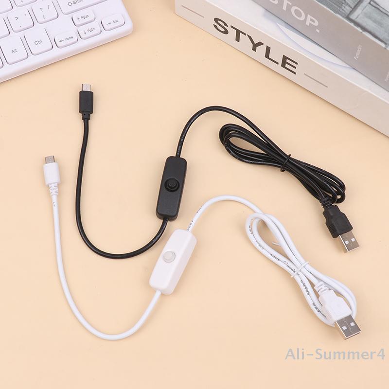 USB Type-C Extension Cable With On Off Switch USB To Type C Extension Cable For USB Lamp USB Fan LED Strip Lamp Bulb Light